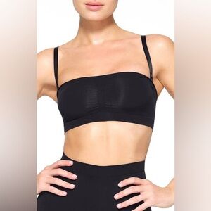 SKIMS SEAMLESS SCULPT BANDEAU ONYX SMALL